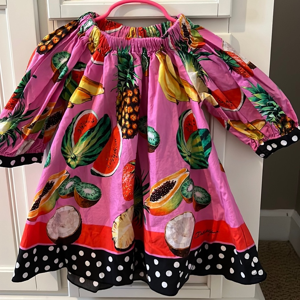 DOLCE & GABBANA FRUIT PRINT DRESS